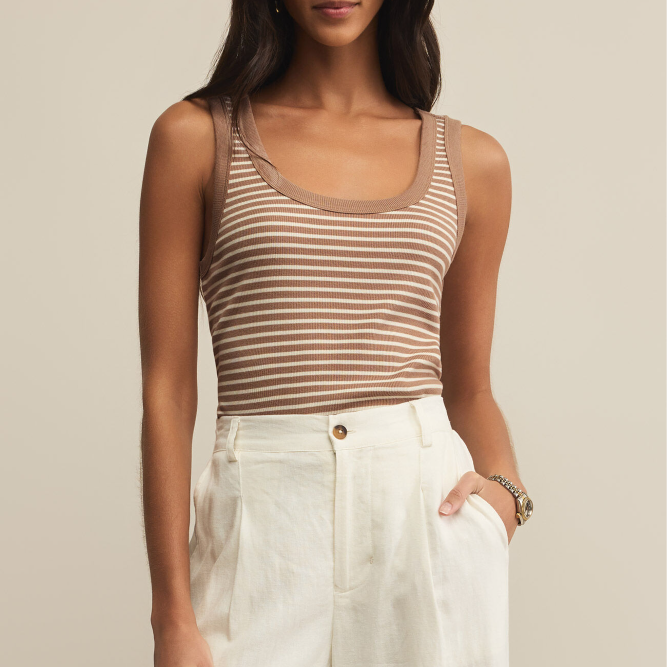Elin Stripe RibTank