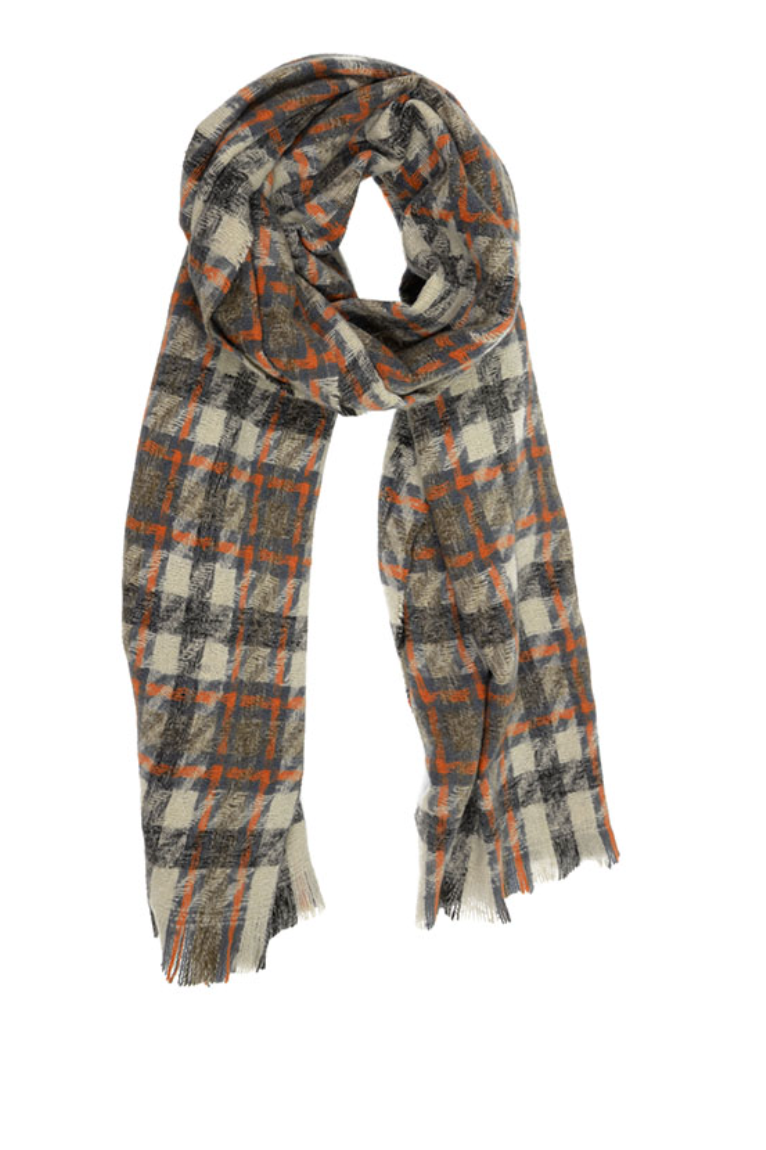 Scarf with Mod Plaid