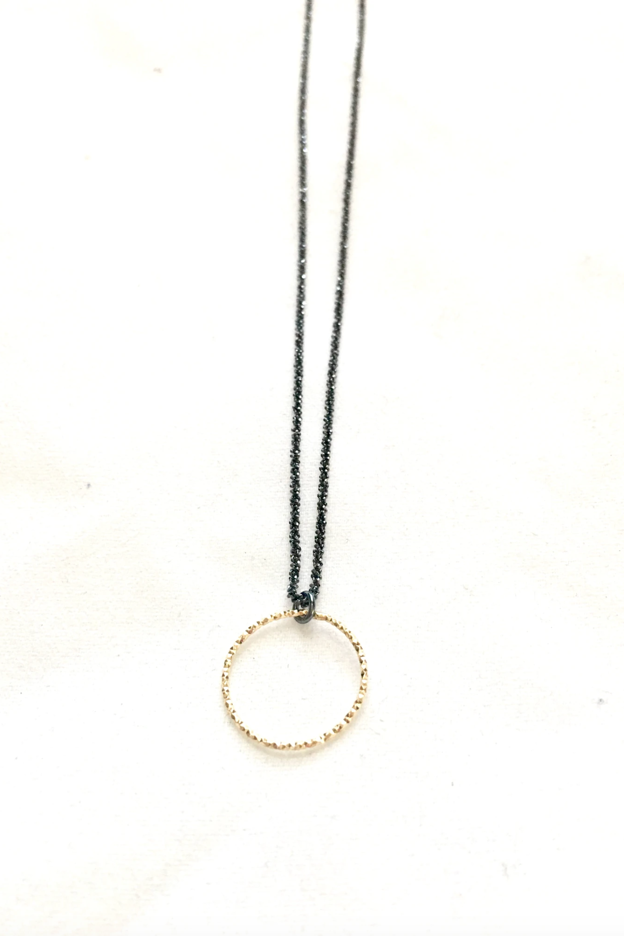 Necklace with Diamond cut necklace cut circle