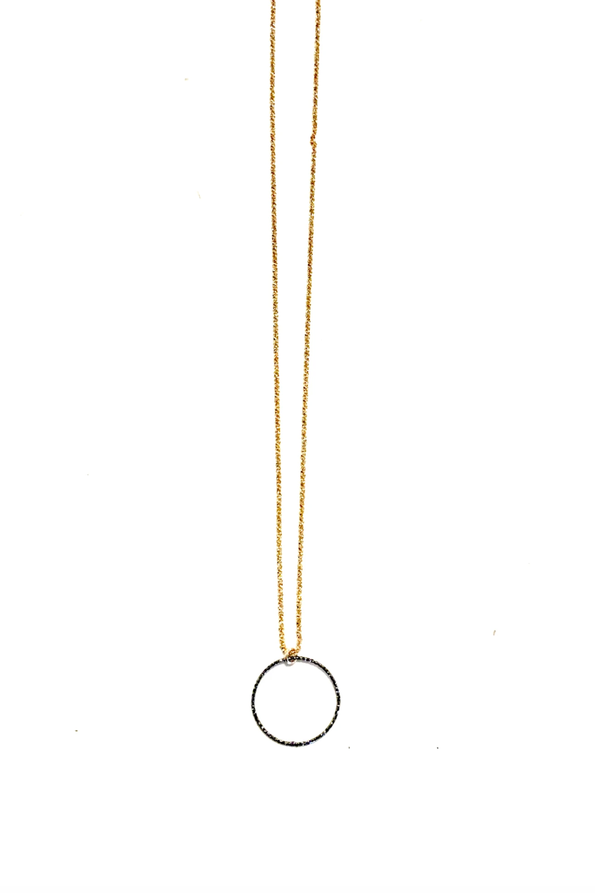 Necklace with Diamond cut necklace cut circle