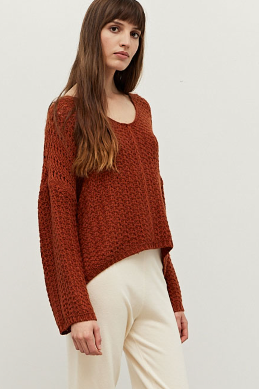 Chunky Boxy Knit Sweater