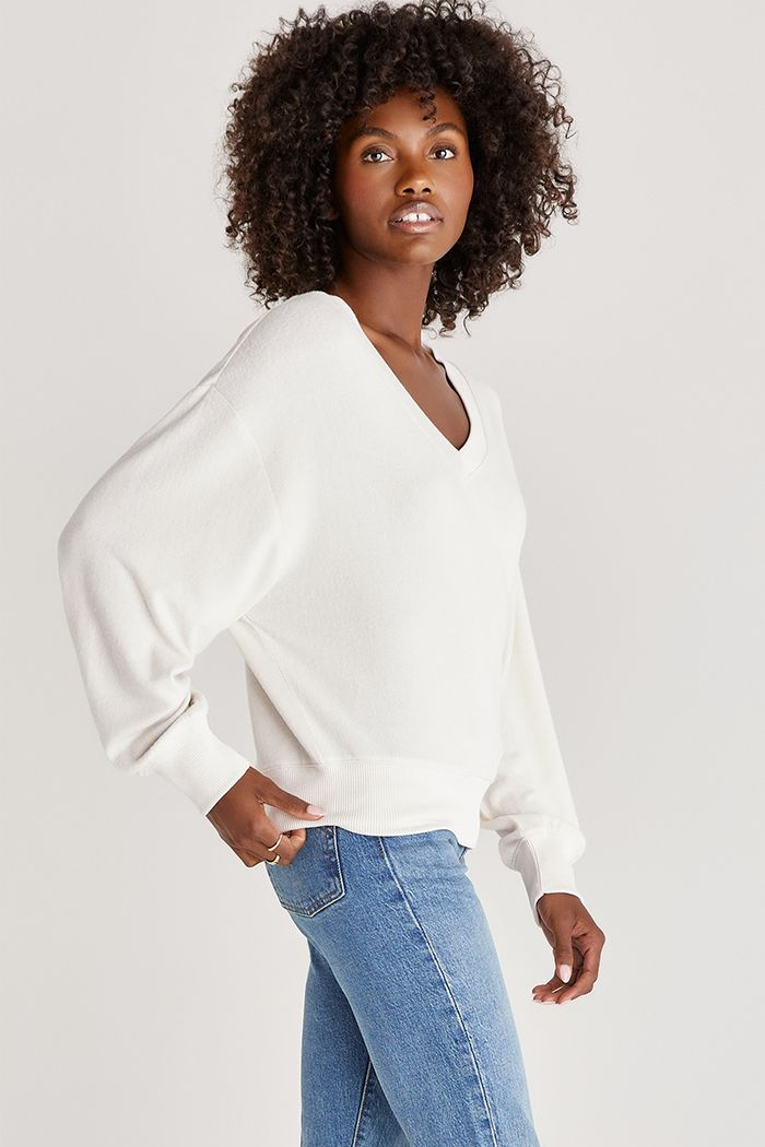 Francis Marled V-Neck Top