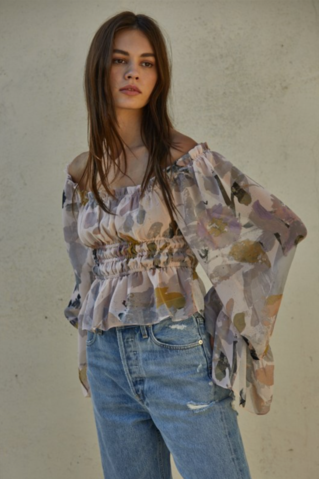 Calinda Floral Woven Top