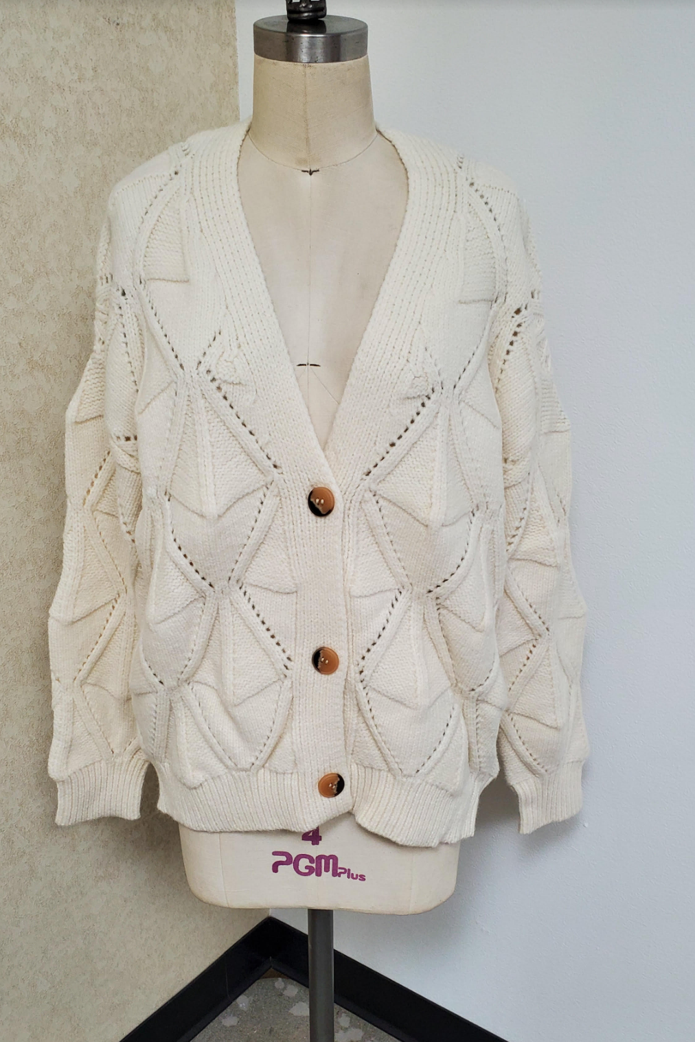 Button Down V-Neck Sweater