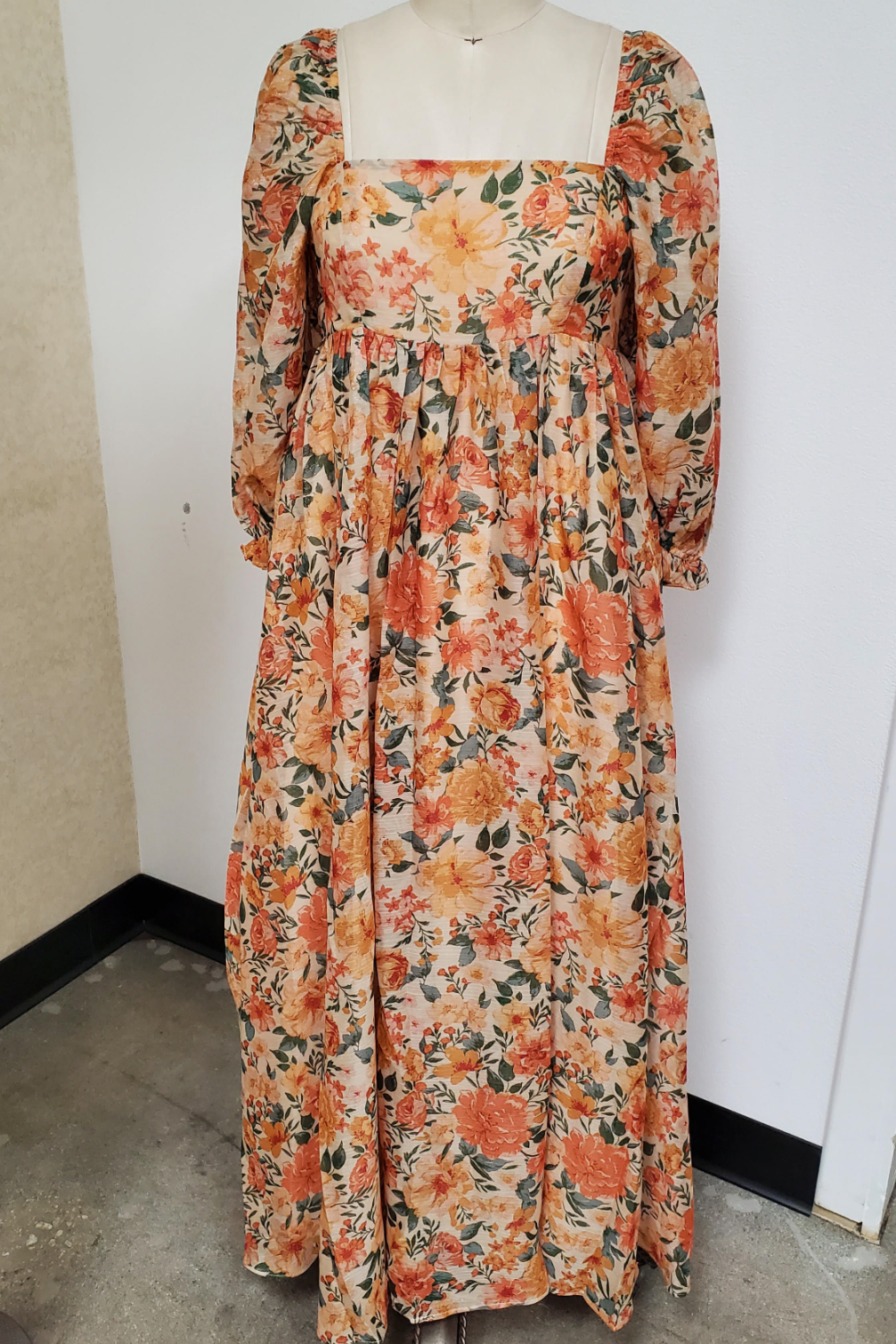 Floral Maxi Baby Doll Dress