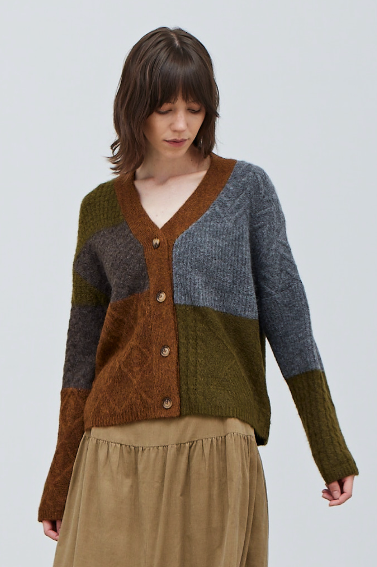 Color Block Cardigan