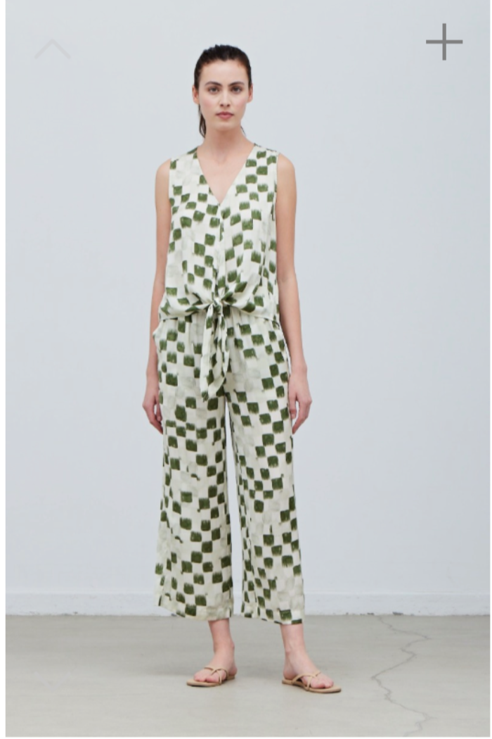 Checker Satin Pants