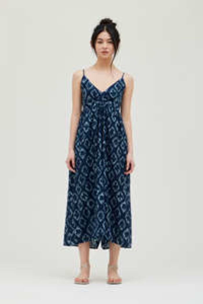 Indigo Print Jumpsuit