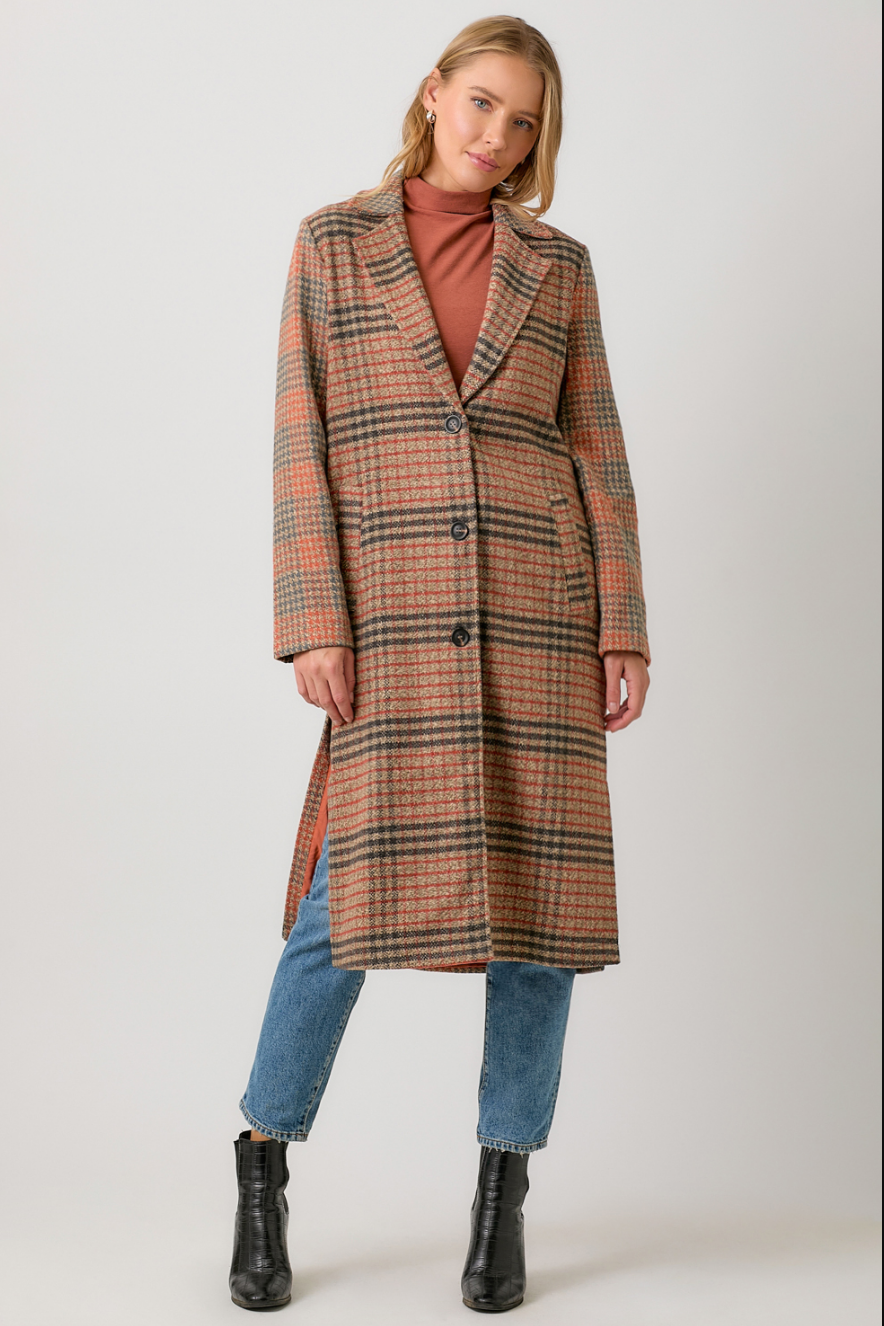Mixed Media Long Coat