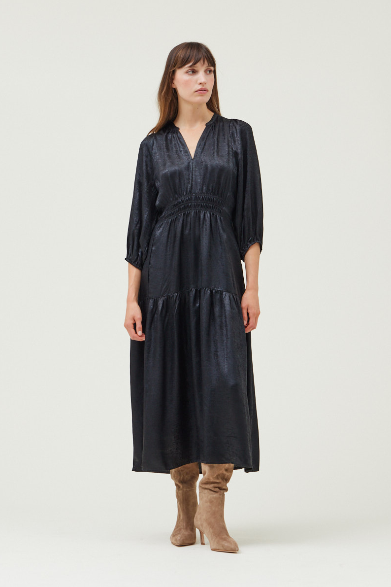 3/4 Sleeves Holiday Midi Dress