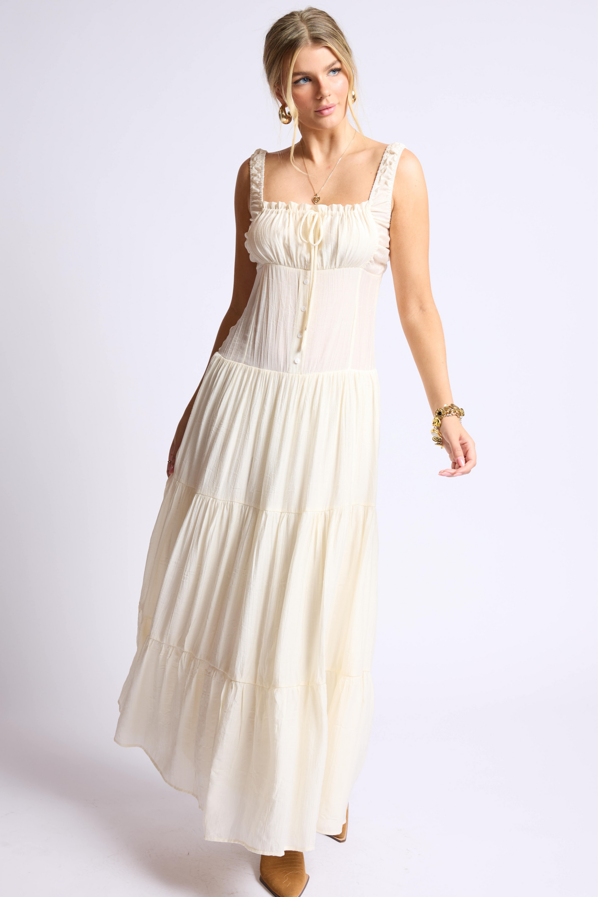 crinkled maxi dress Light A Fire Crinkled Maxi Dress