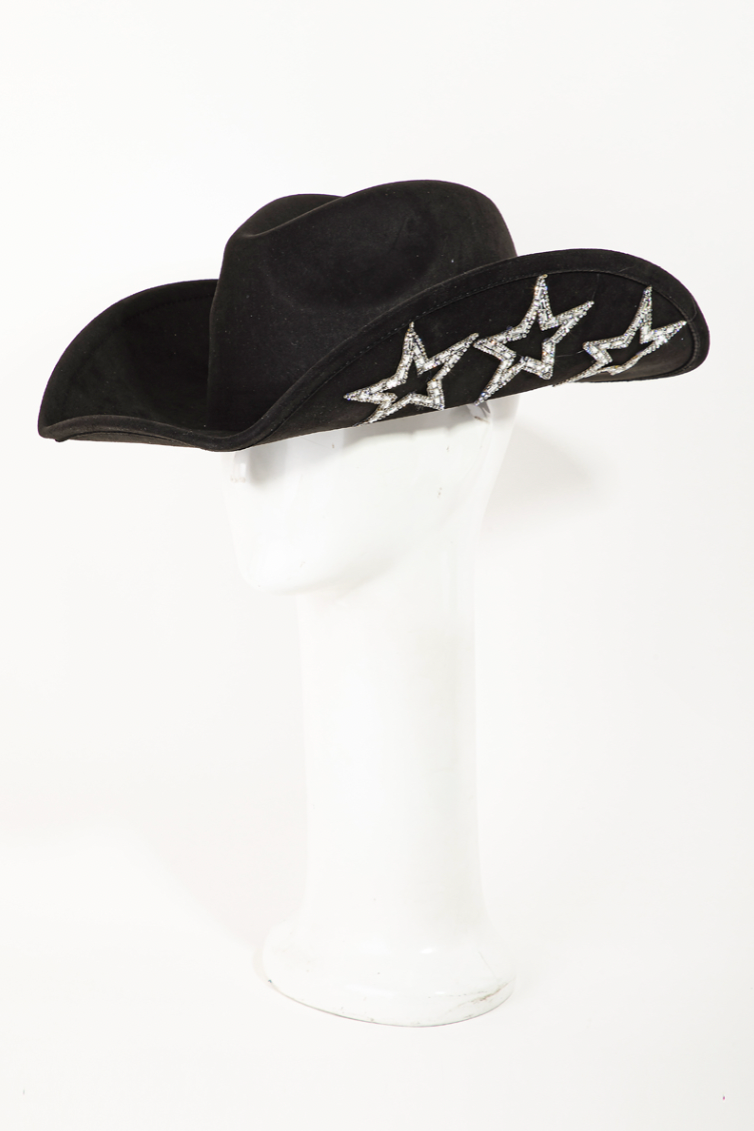 Studded Rhinestone Star Cowboy Hat