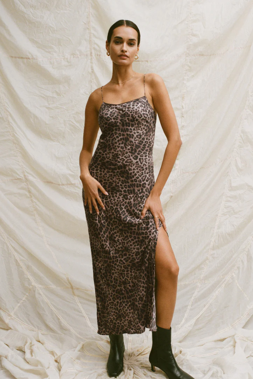 Cielo Leopard Midi Dress